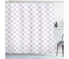 Monochrome Beet Pattern Shower Curtain