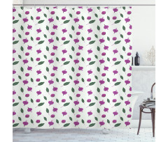 Beetroots and Leaves Shower Curtain