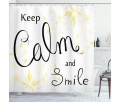 Positive Cursive Words Shower Curtain