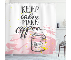 Strokes Make Coffee Shower Curtain