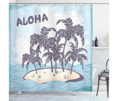 Hawaiian Island Shower Curtain