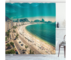 Copacabana Beach Art Shower Curtain