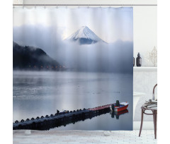 Mountain Peaks Kawaguchi Lake Shower Curtain