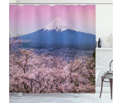 Spring Season Violet Tones Shower Curtain