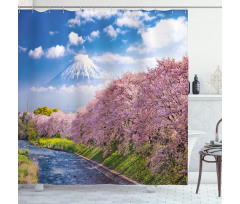 View of River and Clear Sky Shower Curtain