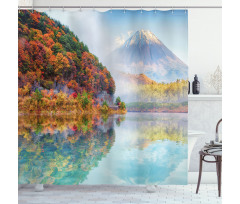 Foggy Climate in Autumn Time Shower Curtain