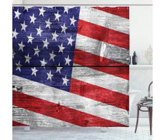 America Patriotic Day Shower Curtain