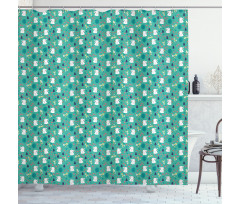 Rabbit Pattern Shower Curtain