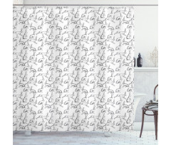 Rabbit Engraving Art Shower Curtain