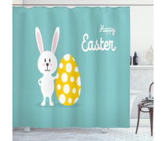 Rabbit Cartoon Shower Curtain