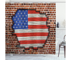 American National Flag Shower Curtain