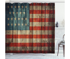 Old National Patriotic Shower Curtain