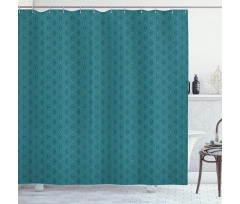 Modern Wavy Lines and Dots Shower Curtain