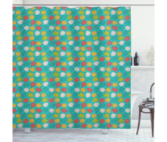 Colorful Abstract Leaves Art Shower Curtain