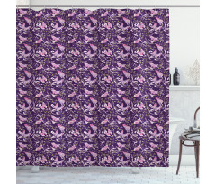 Butterflies Floral Branches Shower Curtain