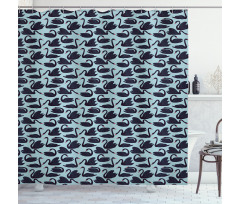 Long Necked Aquatic Bird Shower Curtain