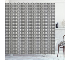 Lines Squares and Rounds Shower Curtain