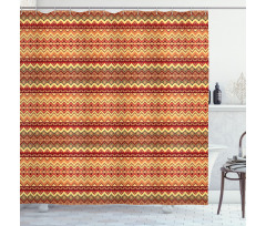 Aztec Folk Ornament Shower Curtain