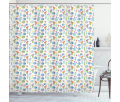 Exotic Floral Plants Shower Curtain