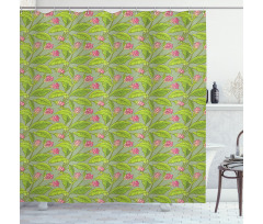 Turmeric Flower Blossom Shower Curtain