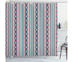 Native Old Motifs Shower Curtain