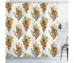 Vintage California Poppy Shower Curtain