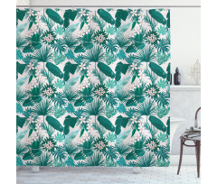 Tropic Botanical Bloom Art Shower Curtain