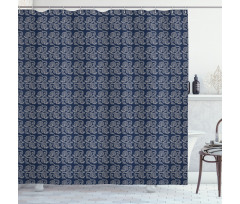 Russian Floral Dots Shower Curtain