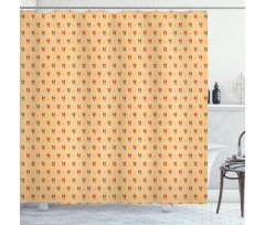 Basenji Dogs and Paws Pattern Shower Curtain