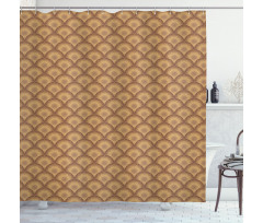 Traditional Oriental Damask Shower Curtain