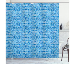 Blue Tones Eastern Star Shower Curtain