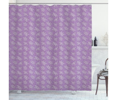 Pastel Zentangle Flowers Art Shower Curtain