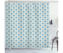 Oriental Star Shape Motifs Shower Curtain