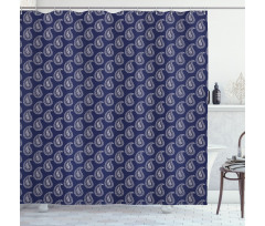 Oriental Floral Damask Art Shower Curtain