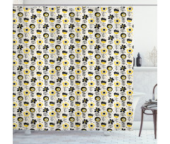 Surreal Design Flowers Shower Curtain