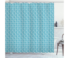 Grunge Triangular Shapes Shower Curtain