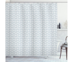 Pastel Monochrome Waves Shower Curtain