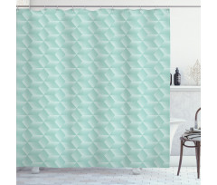 Halftone Rhombus Motif Shower Curtain