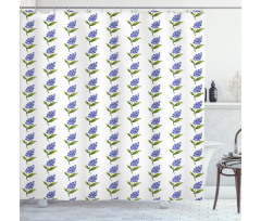 Watercolor Lilac Pattern Shower Curtain