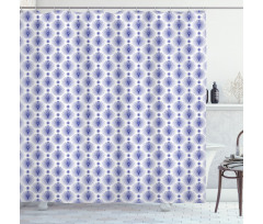 Quirky Circular Feathers Shower Curtain