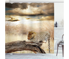 Wild Leopard Shower Curtain