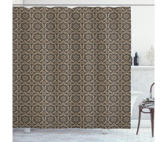 Floral Leafy Damask Art Shower Curtain