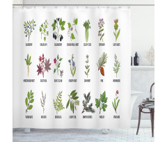 Natural Treatment Infographic Shower Curtain