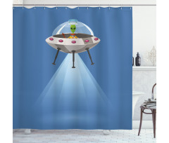 Spaceship Extraterrestrial Shower Curtain