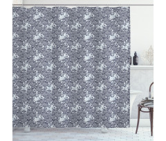 Detailed Bindweed Flowers Shower Curtain