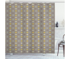 Triangular Motifs Grouped Shower Curtain