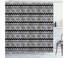 Zİgzags Native Details Shower Curtain