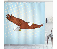 Pop Art Comic Falcon Bird Shower Curtain