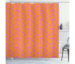 Blooming Tangerine Tones Shower Curtain