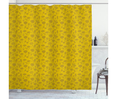 Retro Style Garden Shower Curtain